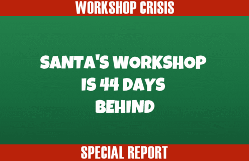Santa's Workshop is 44 Days Behind