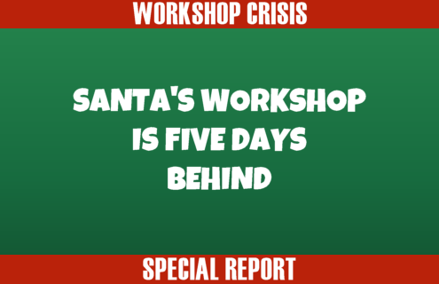 Workshop is 5 Days Behind