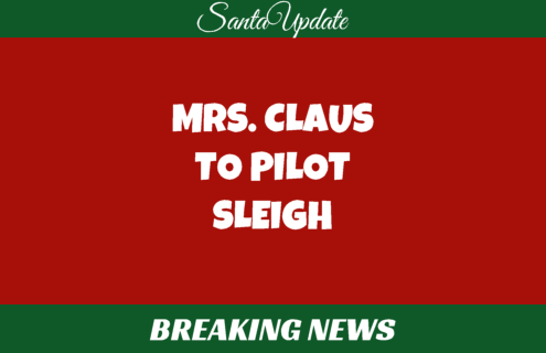Mrs. Claus Pilots Sleigh