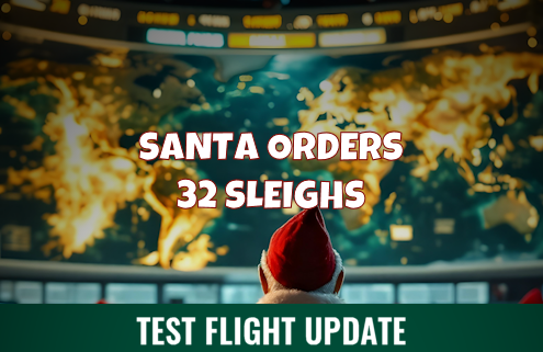 Santa Orders 32 Sleighs