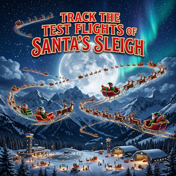 Track the Test Flights of Santa's Sleigh with the Santa Tracker at Santa Update